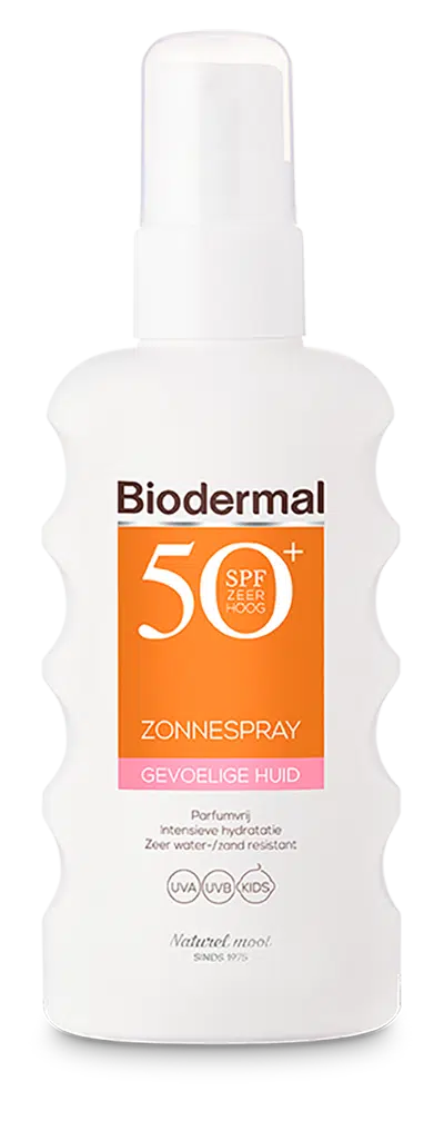 Zonnespray SPF50+ gevoelige huid 175 ml Biodermal