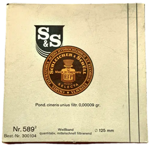 Filterpapier klasse 589 rond 12,5 cm 100 stuks S&S