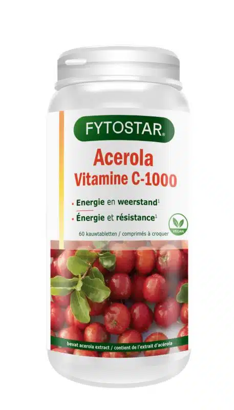 Vitamine C 1000 acerola 60 kauwtabletten Fytostar