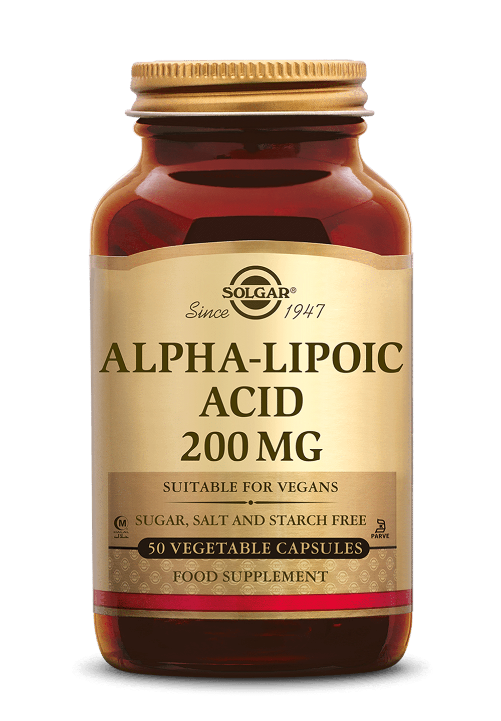 Alpha Lipoic Acid 200 mg 50 plantaardige capsules Solgar