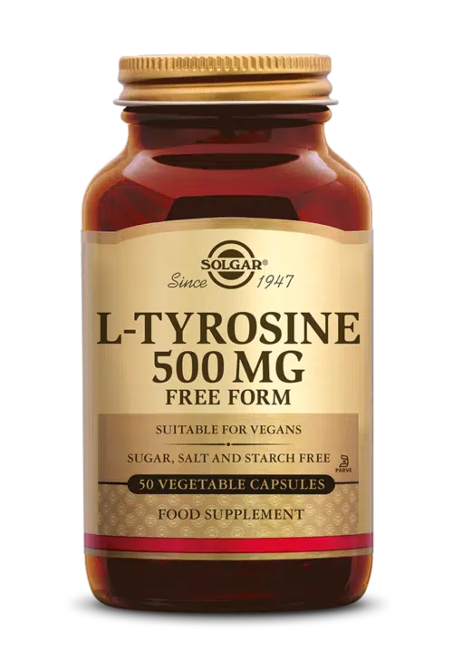 L-Tyrosine 500 mg 50 plantaardige capsules Solgar