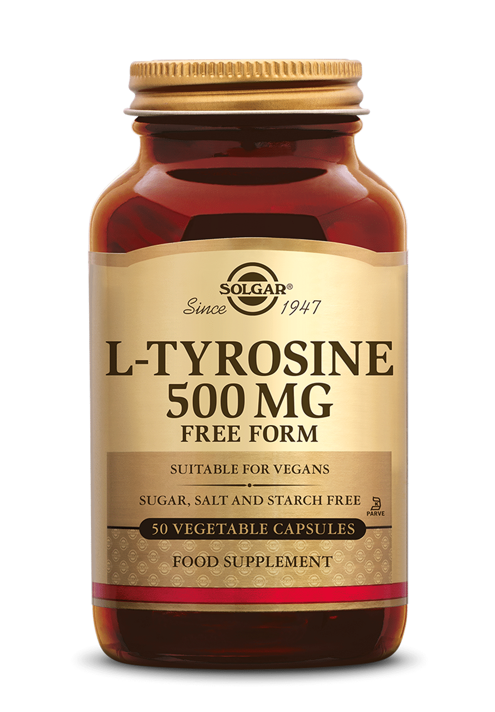 L-Tyrosine 500 mg 50 plantaardige capsules Solgar