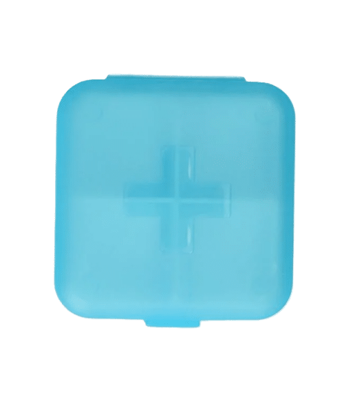 Pillendoos 4 vakken Blauw Pillbox