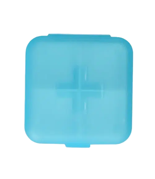 Pillendoos 4 vakken Blauw Pillbox