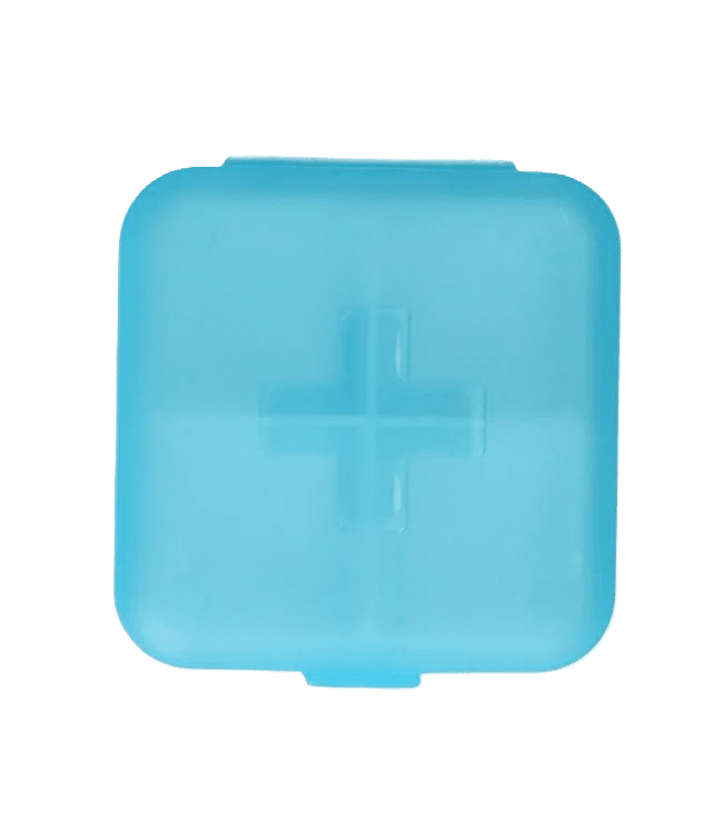 Pillendoos 4 vakken Blauw Pillbox