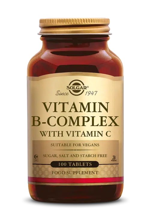 Vitamin B-complex with Vitamin C 100 tabletten Solgar