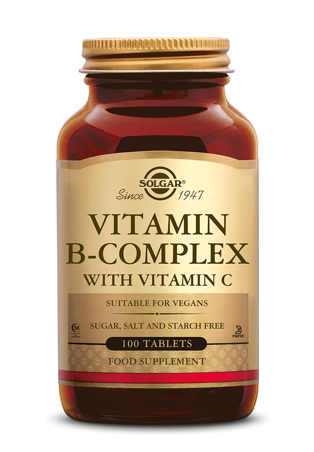 Vitamin B-complex with Vitamin C 100 tabletten Solgar