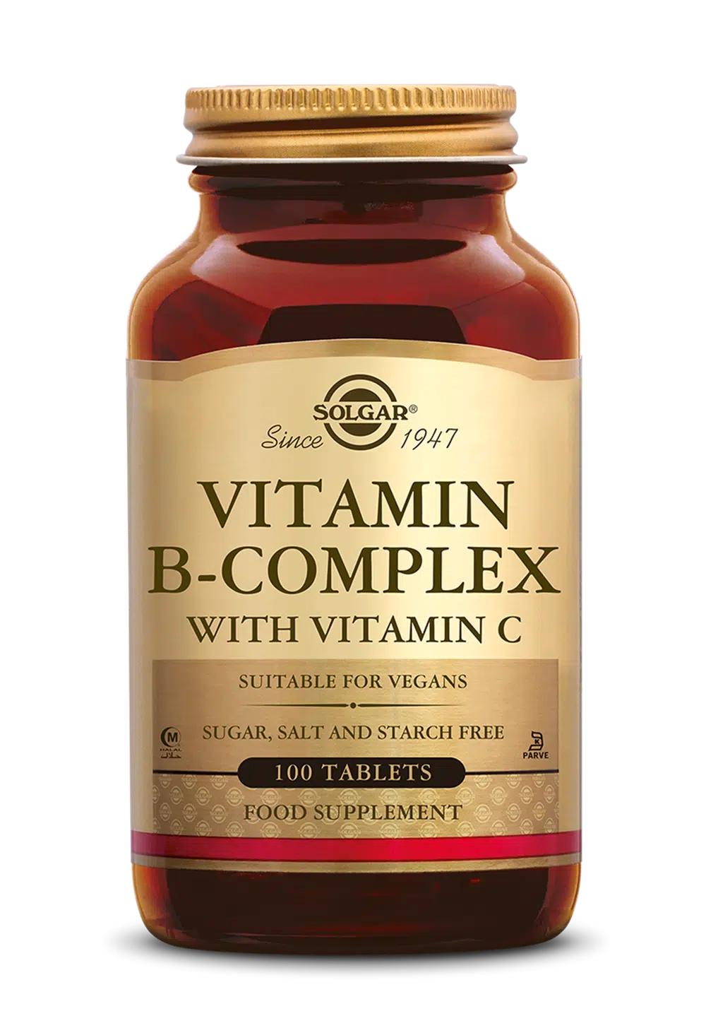 Vitamin B-complex with Vitamin C 100 tabletten Solgar