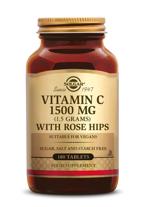 Vitamin C with Rose Hips 1500 mg 180 tabletten Solgar