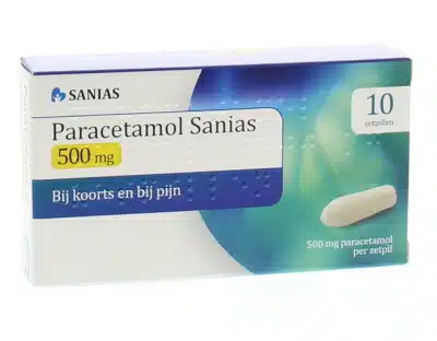 Paracetamol 500 mg 10 zetpillen Sanias