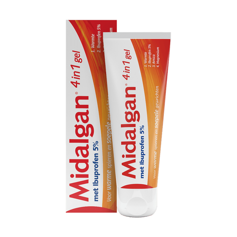 Midalgan 4 in 1 gel + 5% ibuprofen 100 gram