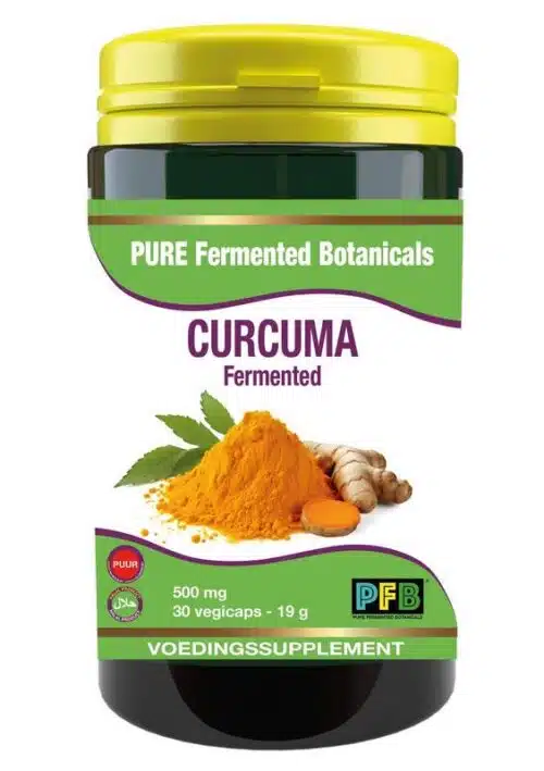 Curcuma Fermented Puur 500mg 30 vegi-capsules SNP
