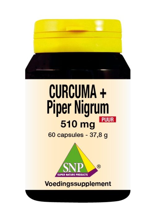 Curcuma & piper nigrum 510 mg puur 60 capsules SNP