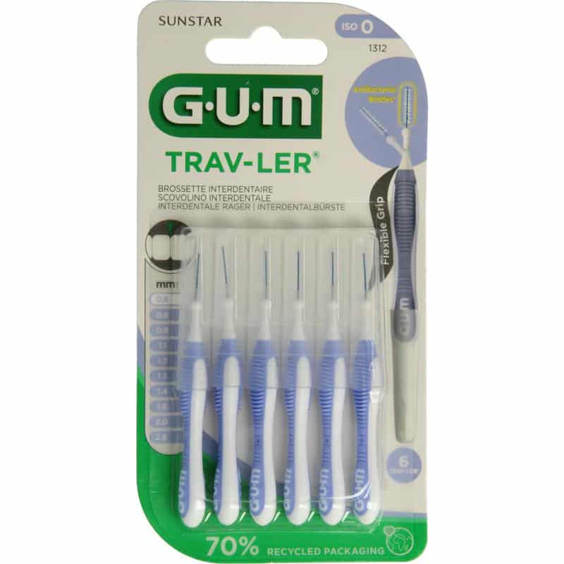 Trav-ler rager 0.6mm lavendel 6 stuks Gum