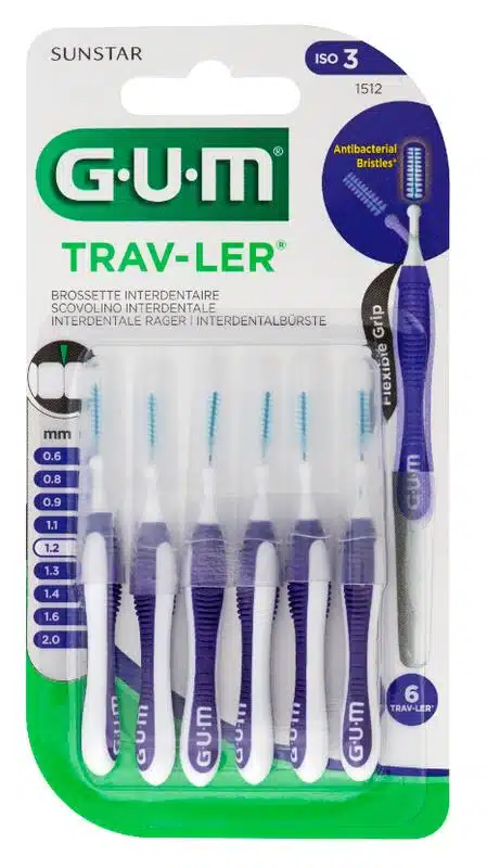 Trav-ler rager 1.2 mm (paars) 6 stuks GUM