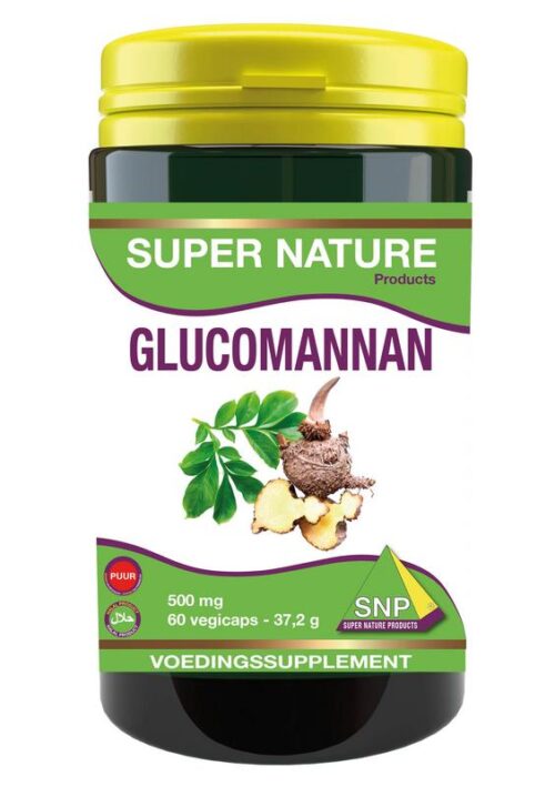 Glucomannan 500 mg puur 60 capsules SNP