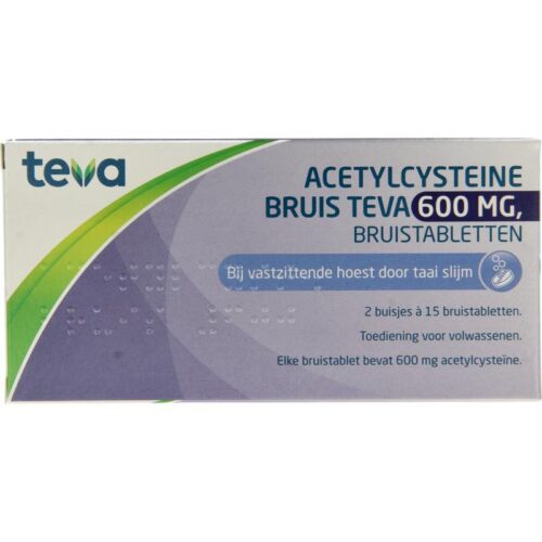 Acetylcysteine 600mg 30 bruistabletten Teva