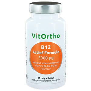 B12 actief formule 5000 mcg 60 zuigtabletten Vitortho