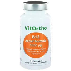 B12 actief formule 5000 mcg 60 zuigtabletten Vitortho