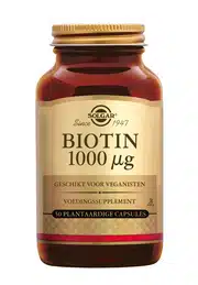 Biotin Biotin vit B8 1000 mcg 50 plantaardige capsules Solgar