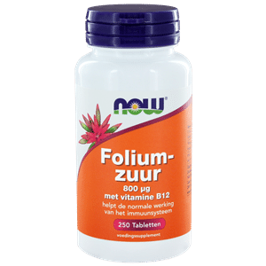 Foliumzuur 800 mcg 250 tabletten NOW