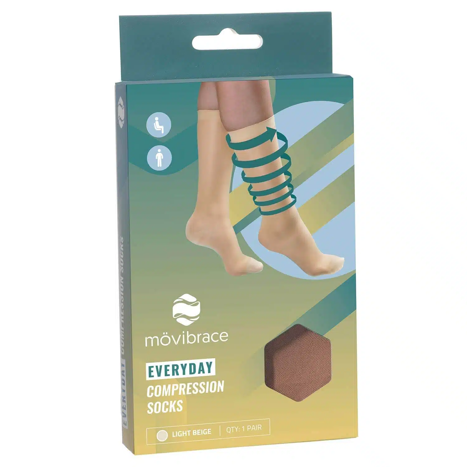 M396 maat 39-42 COMPRESSIE SOK DAG 1 stuk Movibrace