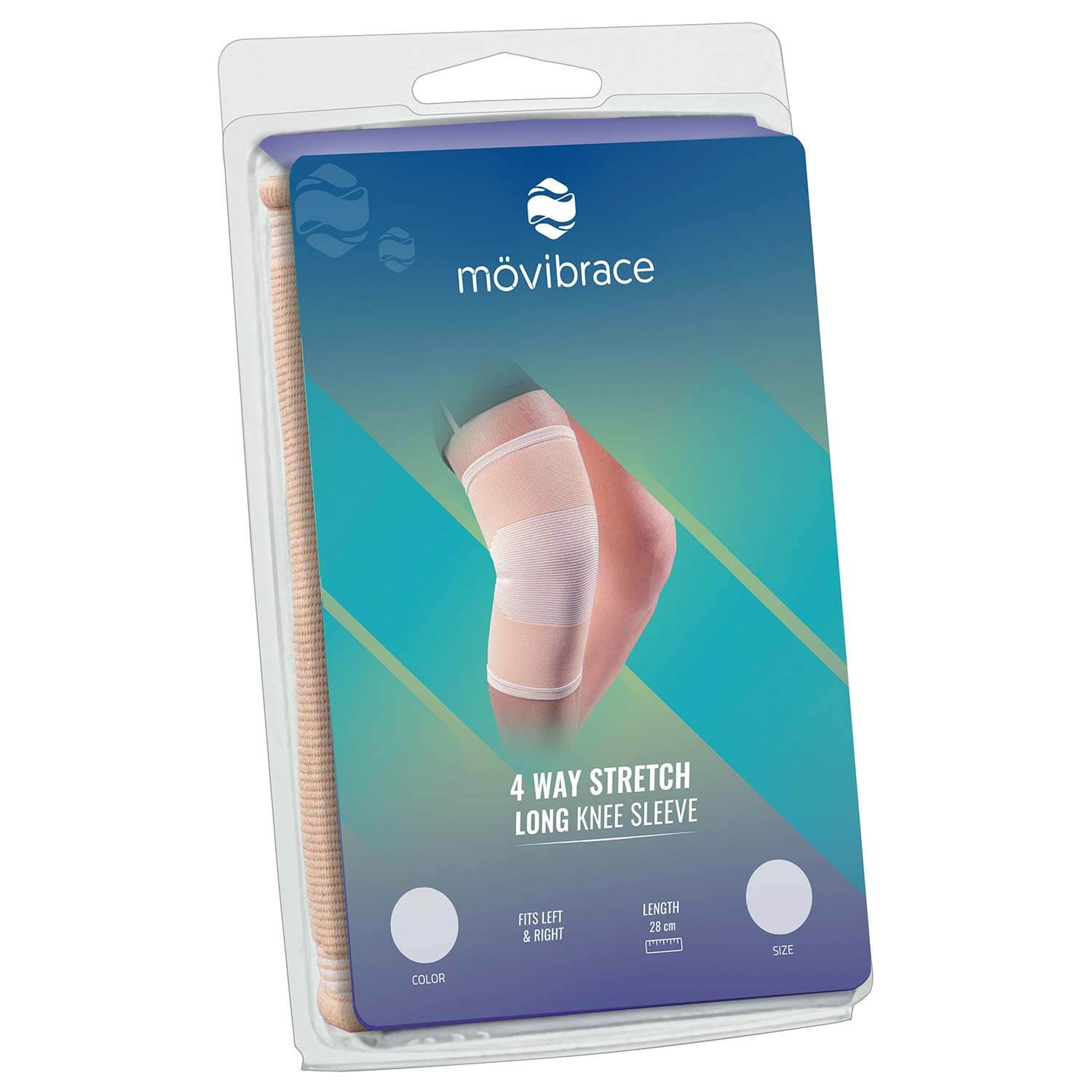 M45E X-Large KNIEBAND LANG WIT 1 stuk Movibrace