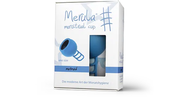 Menstruatie cup mermaid blauw 1 stuks Merula