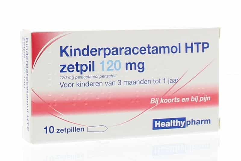 Paracetamol zetpil voor kinderen 120 mg 10 stuks Healthypharm