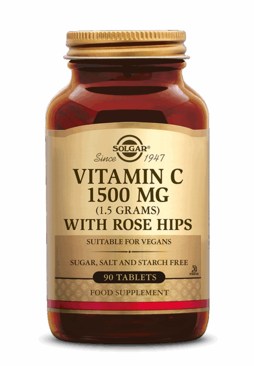 Vitamin C with Rose Hips 1500 mg 90 tabletten Solgar