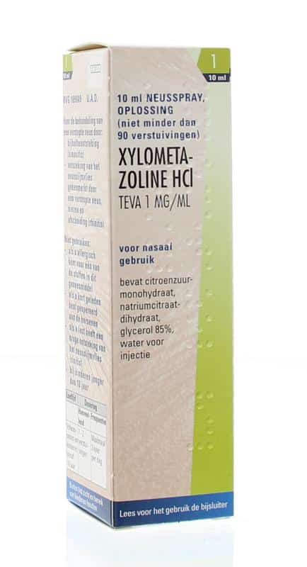 Xylometazoline 1mg spray 10 ml Teva