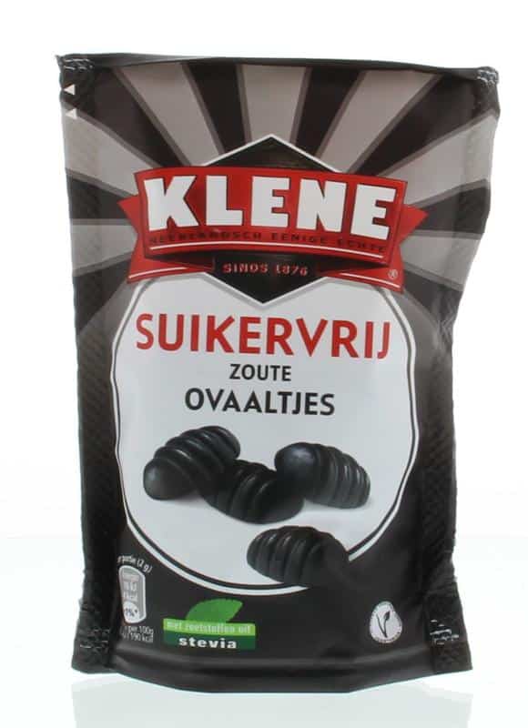Zoute ovaaltjes suikervrij 110 gram Klene