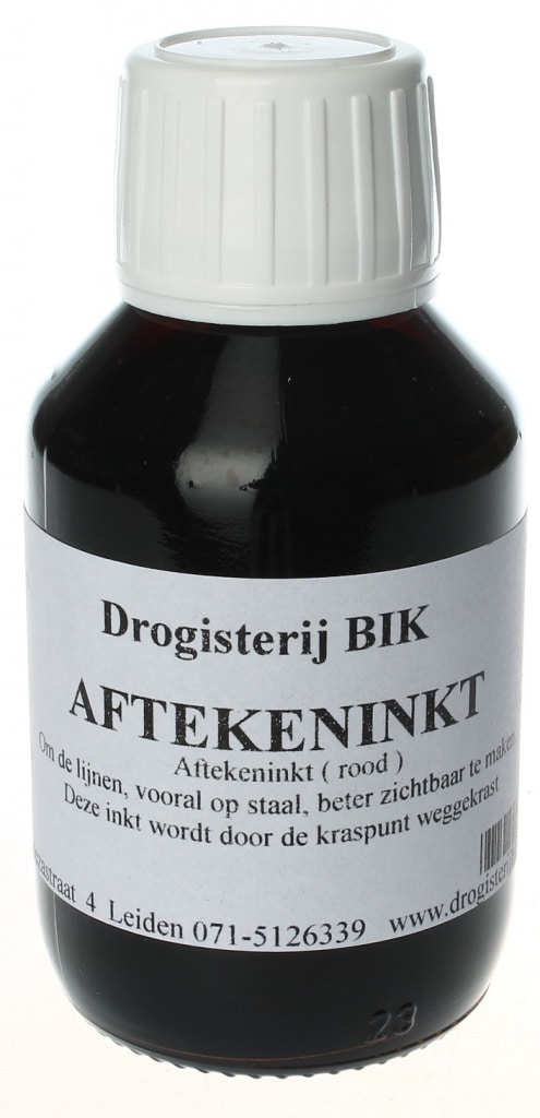 Aftekeninkt rood 100 ml Bik-Bik