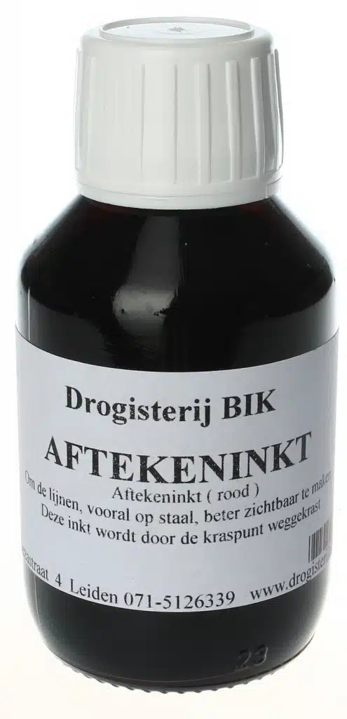 Aftekeninkt rood 100 ml Bik-Bik
