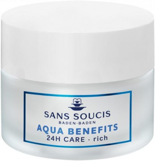 Moisture aqua benefits 24-h rich droge huid Sans Soucis