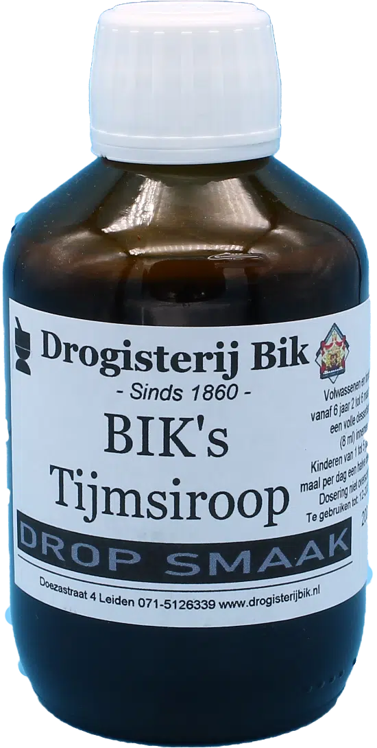Bik's Tijmsiroop met dropsmaak 200 ml