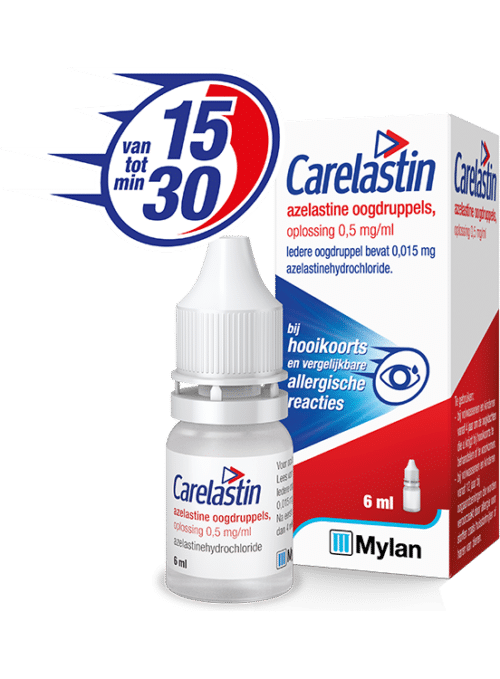 Carelastin hooikoorts oogdruppels azelastine 6 ml
