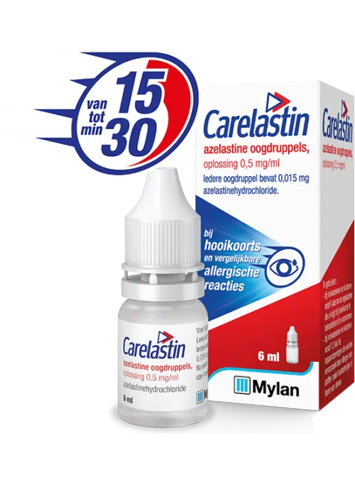Carelastin hooikoorts oogdruppels azelastine 6 ml