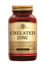 Chelated Zinc 100 tabletten Solgar