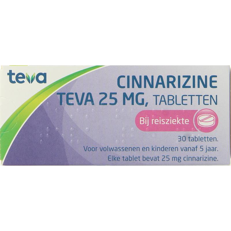 Cinnarizine 25mg 30 tabletten Teva