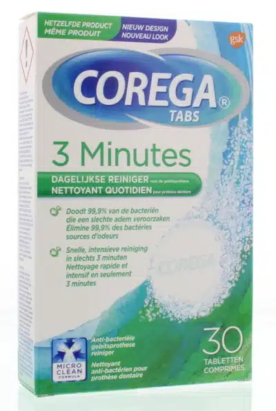 Corega Tabs 3 minuten 30 tabletten