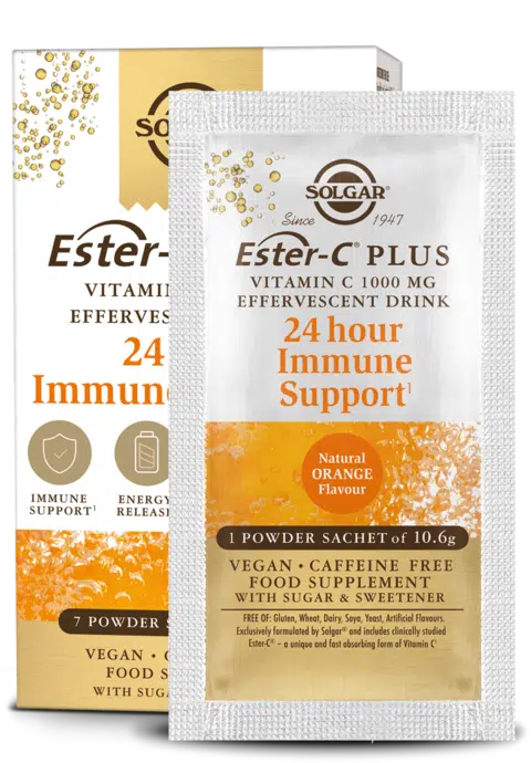 Ester-C Plus Effervescent 1000 mg 7 sachets bruispoeder Solgar
