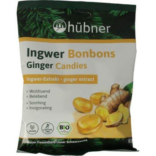 Gember bonbons bio 70 gram Hubner