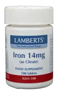 IJzer citraat 14 mg 100 tabletten Lamberts