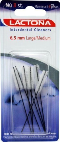 Interdental cleaners L/M 6.5 mm Zwart 8 stuks Lactona