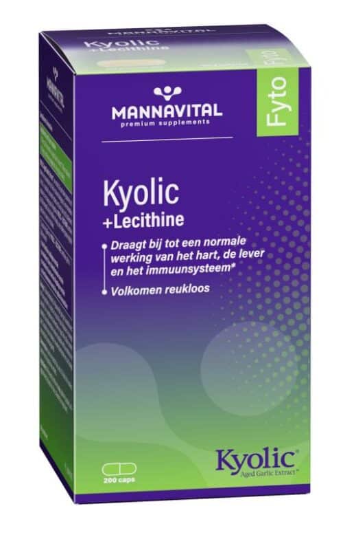 Kyolic + lecithine knoflook 200 capsules Mannavital