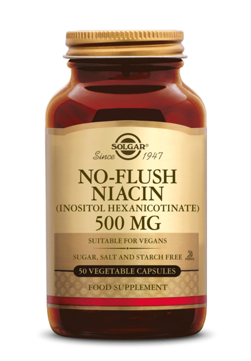 No-Flush Niacin 500 mg 50 plantaardige capsules Solgar