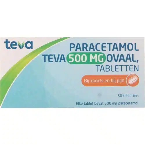Paracetamol 500mg ovaal 50 tabletten Teva