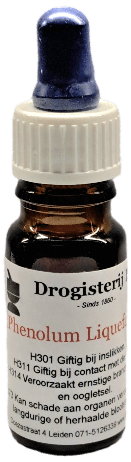 Phenolum liquefactum (carbolzuur) ( C6H5OH ) 10 ml (donker)