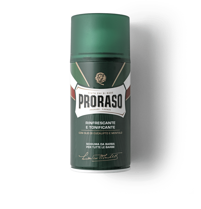 Scheerschuim met Eucalyptus & Menthol 50 ml reisverpakking (groen) Proraso